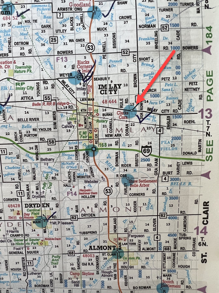 Clarks Corners - From County Atlas (newer photo)